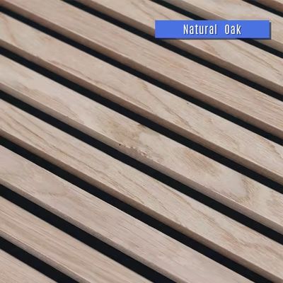 1220x2440mm Acoustic Wood Slat Wall Panel Black MDF Polyester Fiber