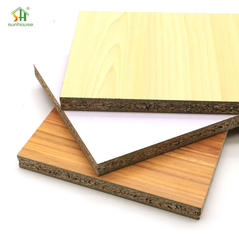 Eco Friendly 18mm Prefinished Melamine Chipboard , Melamine Coated Particleboard