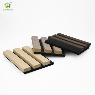 Giá tốt. Nội thất trang trí hiện đại Bảng tường âm thanh MDF Slates Polyester Bảng tường bọt âm thanh trực tuyến