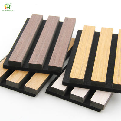 Giá tốt. Custom Acoustic Wood Panel Bức tường 1220x2440mm Đen MDF trực tuyến