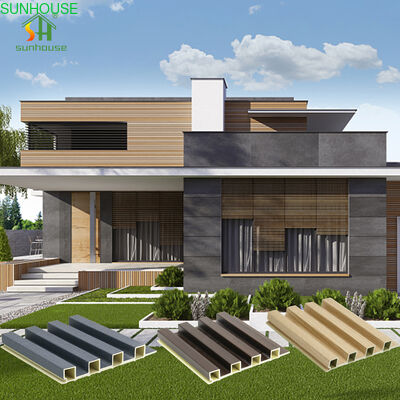 Giá tốt. Tấm ốp tường WPC bằng gỗ nhựa tổng hợp chống tia cực tím cho thiết kế ngoại thất tòa nhà hiện đại trực tuyến