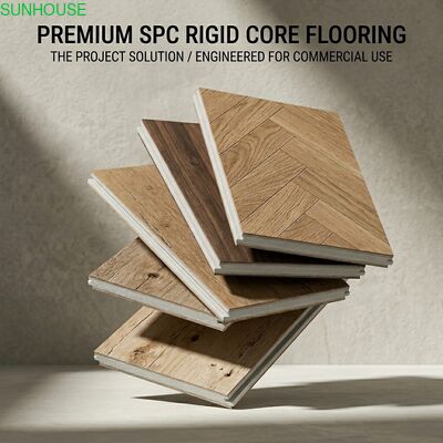 Giá tốt. Sàn SPC chống nước với cài đặt khóa nhấp chuột và bề mặt chống mòn cho khách sạn trực tuyến