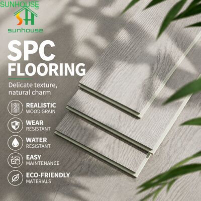 Giá tốt. Chống thấm lõi cứng chống mối mọt SPC Nhấp vào tấm ván sàn để sử dụng trang trí nội ngoại thất trực tuyến