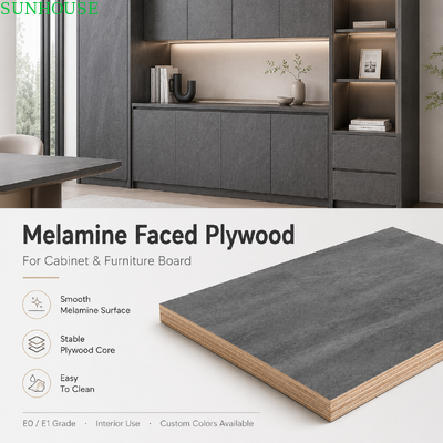 Melamine Laminated Plywood Clean Cutting Furniture Panel for Cabinet Making Drilling Routing and Edge Banding (Bảng đồ nội thất cắt sạch bằng gỗ miếng)